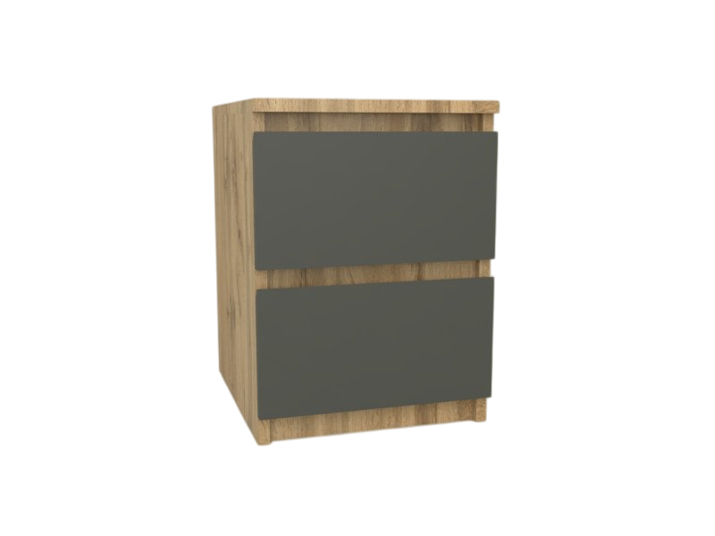 Тумба офісна ПРОЕКТ МЕБЛІ СТ-02 дуб аппалачі/антрацит